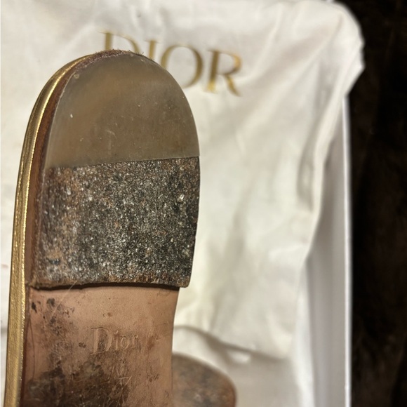 Dior Women's Sandals in Gold and Pink - Picture 5 of 8